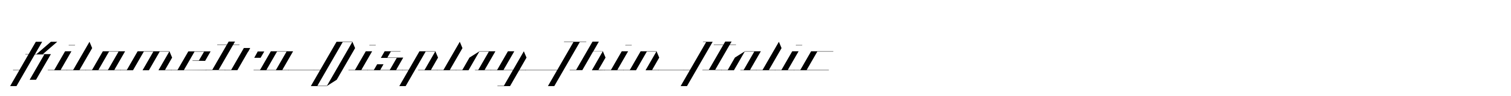 Kilometro Display Thin Italic